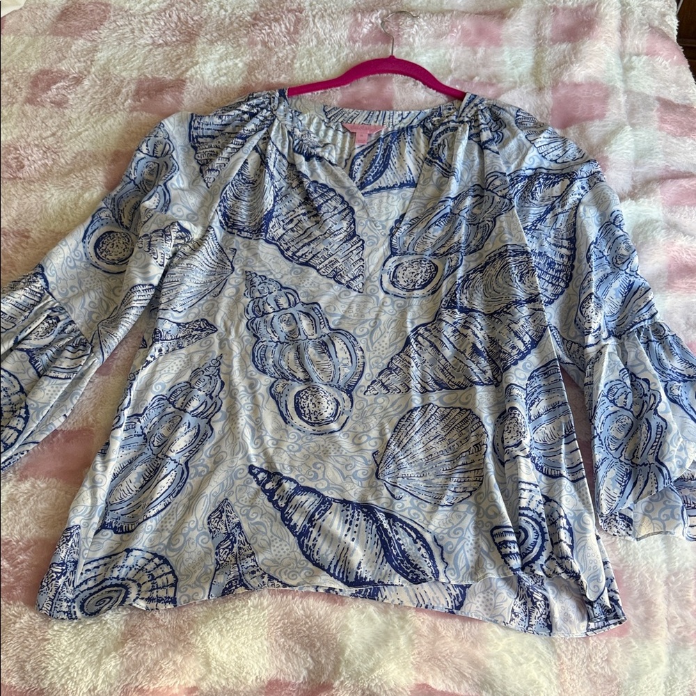Lilly Pulitzer Sea Shell Blouse XL